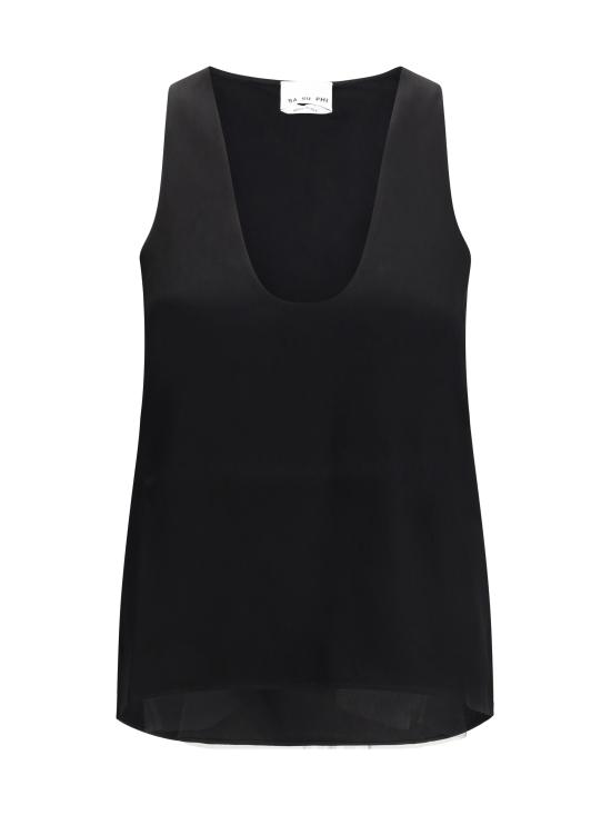25FW 사 수 파이 반팔 티셔츠 W25400 0900 BLACK