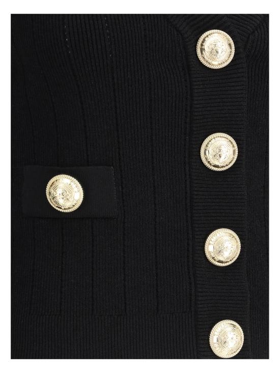 25FW 발망 가디건 DF1KL007KB07 0PA BLACK - BALMAIN
