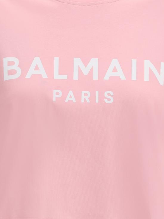 25FW 발망 반팔 티셔츠 BF1EE020BB02 OHV PINK - BALMAIN