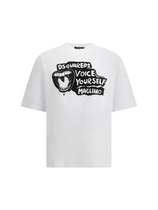 25FW 디스퀘어드2 반팔 티셔츠 S71GD1596D20020 100 WHITE