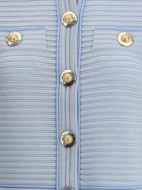 25FW 발망 가디건 FF1KL240KI83 SOM LIGHT BLUE - BALMAIN