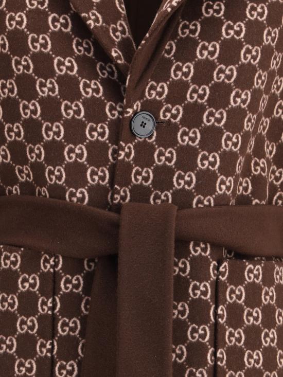 25FW 구찌 리버서블 롱 울 코트 823839Z7ASL 2016 BROWN - GUCCI