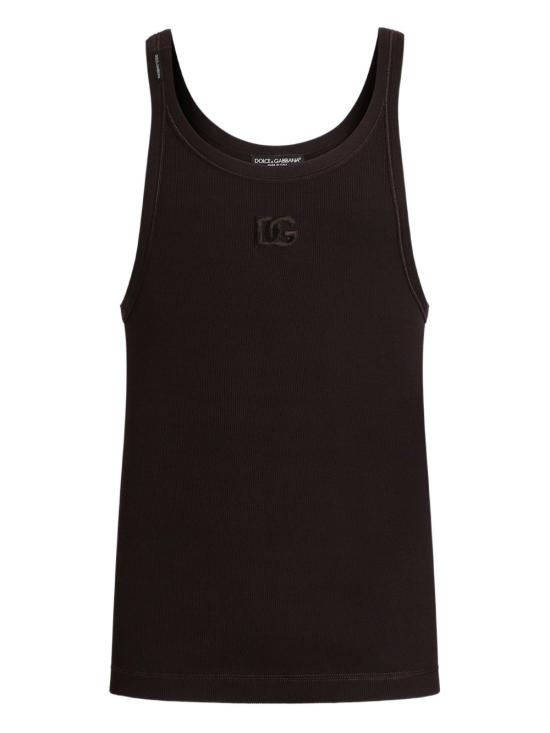 25FW 돌체앤가바나 민소매 티셔츠 G8SV9ZFU7AV M0682 Black