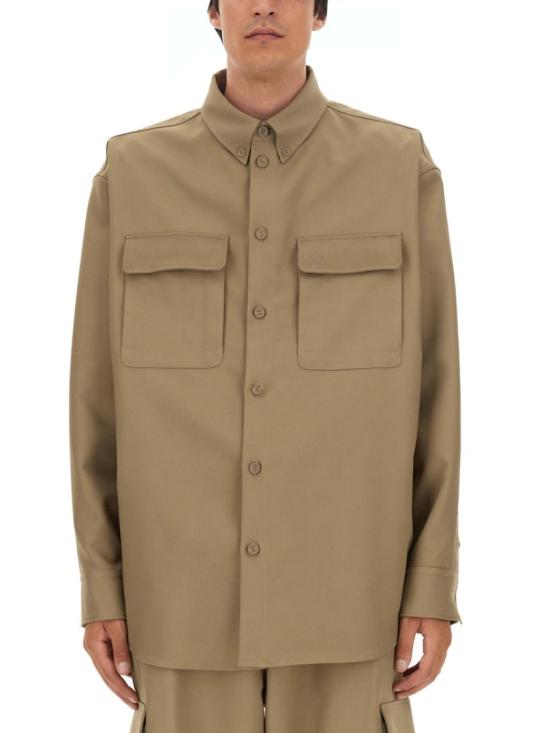  오프화이트 긴팔 셔츠 OMES005 F23FAB0036161 Neutrals