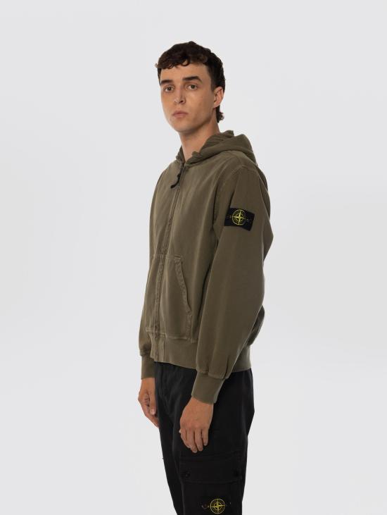  스톤 아일랜드 후드 티셔츠 K2S15 6100017 S0184 V0154 MILITARY GREEN DOM - STONE ISLAND