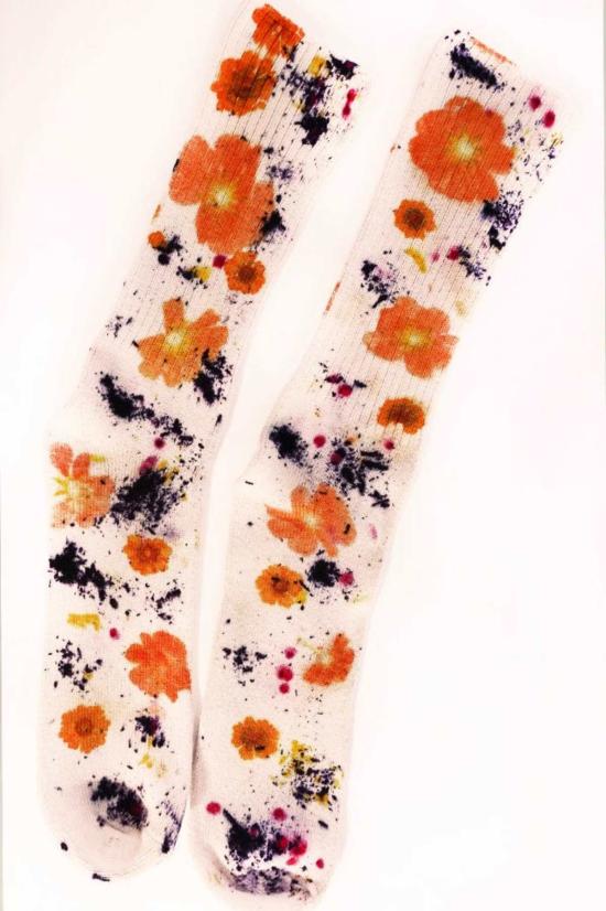  DYE KWEEN 양말 다이 퀸 프레스드 플라워 대나무 - OTHER BRANDS