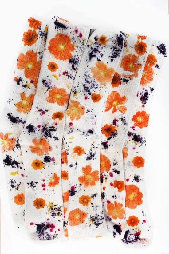  DYE KWEEN 양말 다이 퀸 프레스드 플라워 대나무 - OTHER BRANDS