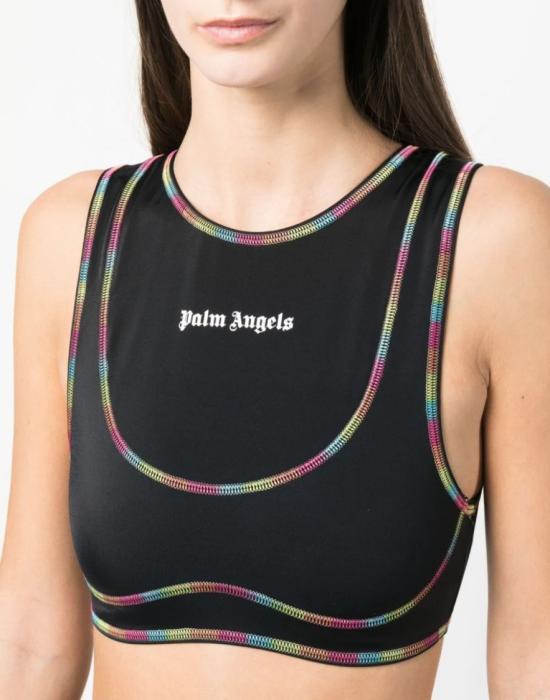  팜앤젤스 탑 PWVO022S23FAB0031001 Black - PALM ANGELS