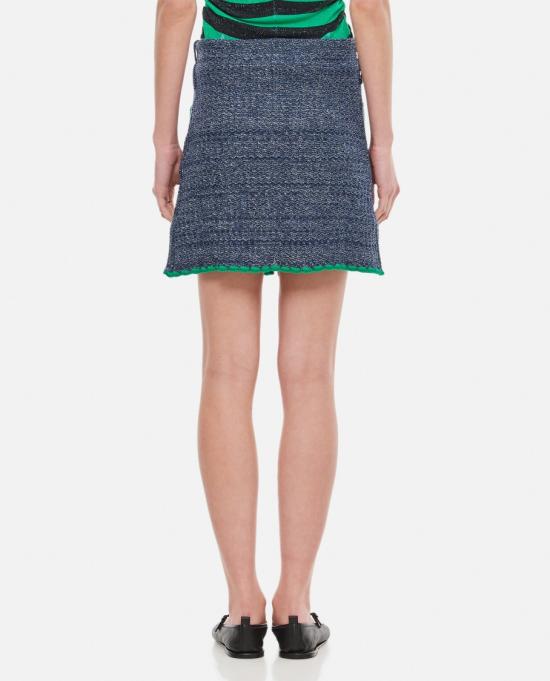  코르미오 숏 스커트 CHIARACOTTONBLUEWSILVERGLITTER Blue - CORMIO