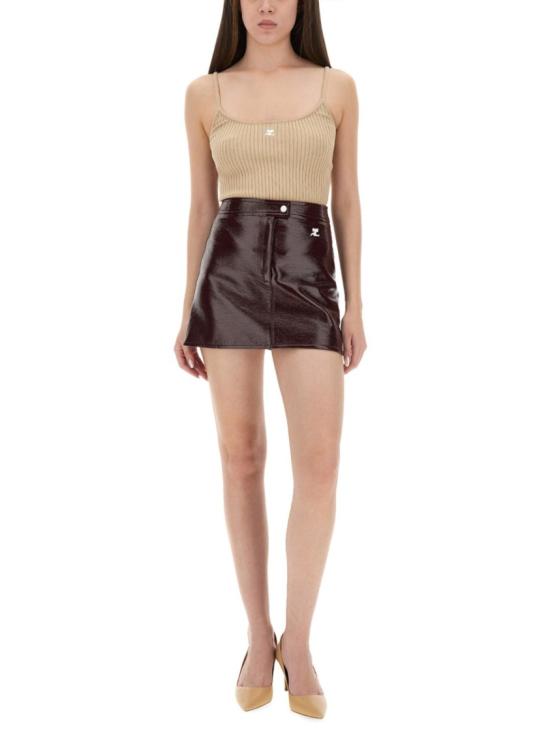  쿠레쥬 숏 스커트 PERCJU001VY0014 4010 Burgundy - COURREGES