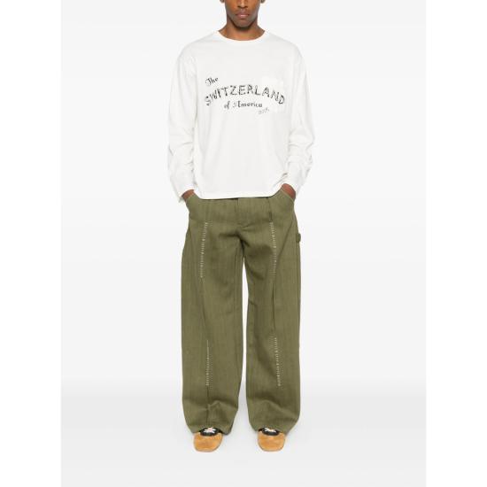 25FW 보디 긴팔 티셔츠 MRF25CS033 CREAM WHITE - BODE