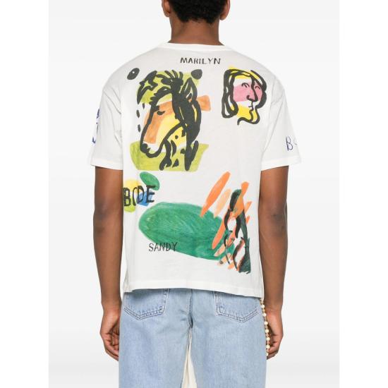 25FW 보디 반팔 티셔츠 MRF25CS016 CREAM WHITE - BODE