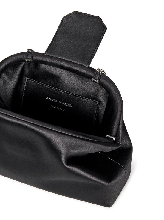 25FW 아미나 무아디 클러치/파우치 CAMELIASATIN BLACK Black - AMINA MUADDI