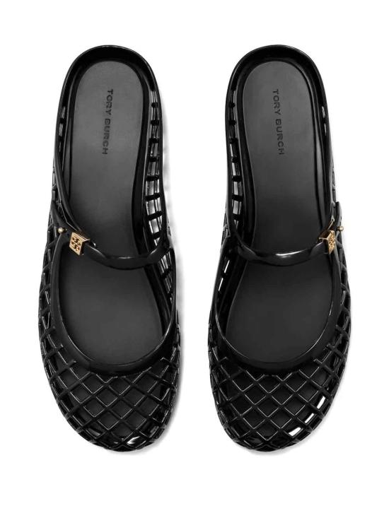 25SS 토리버치 멜로우 메리 제인 젤리 뮬 163189013 Black - TORY BURCH