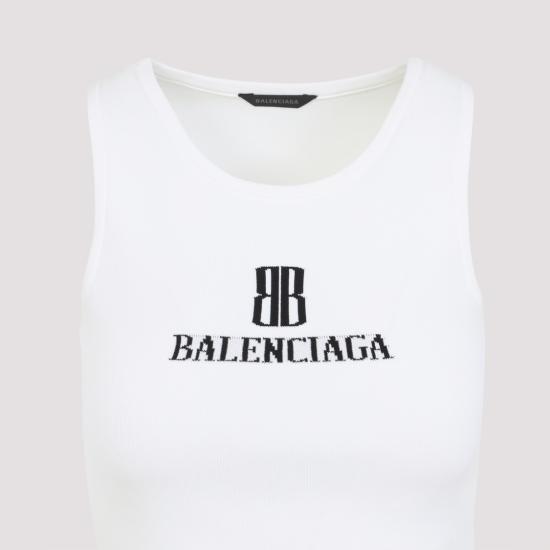 25FW 발렌시아가 민소매 티셔츠 835500 T5231 White - BALENCIAGA
