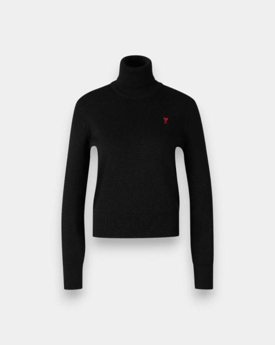 25FW 아미 터틀넥 FKS827001 009 Noir rouge
