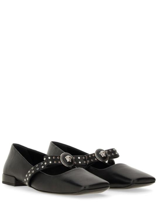  베르사체 플랫 슈즈 1016073 1A010061B00P Black - VERSACE
