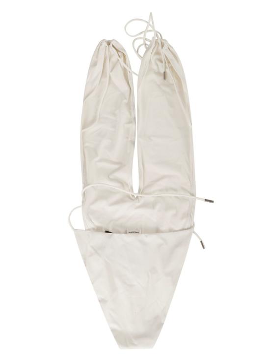  생로랑 백리스 브이 홀터 스윔수트 783574Y37PG9078 White - SAINT LAURENT