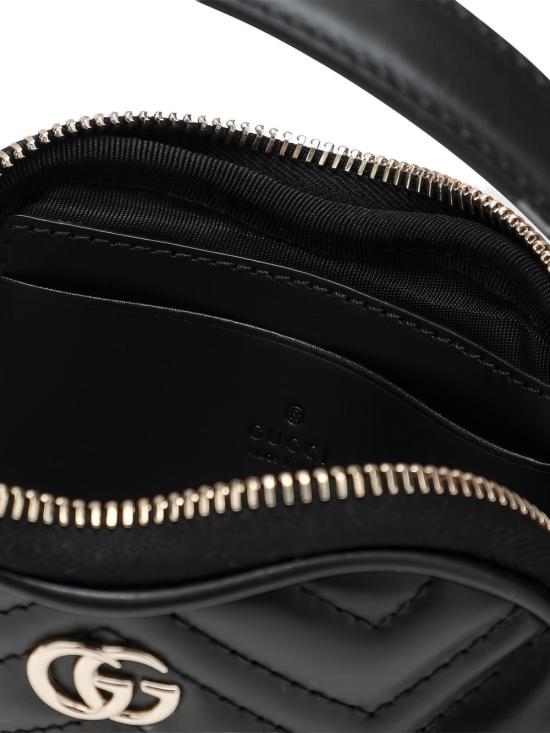 25FW 구찌 GG 마몽 하트 미니백 837753 AAET81000 Black - GUCCI