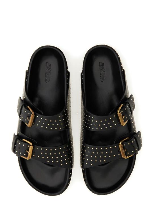  이자벨마랑 레뇨 오픈 토 레더 샌들 SD0118FA B2B03S01BK Black - ISABEL MARANT