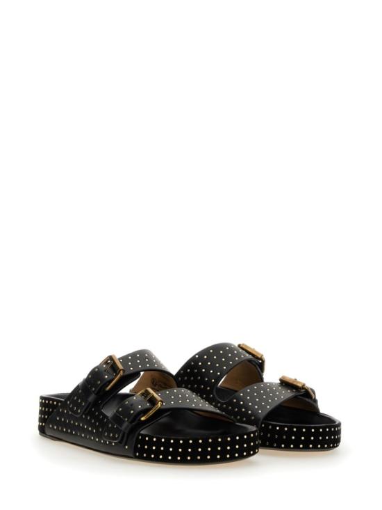  이자벨마랑 레뇨 오픈 토 레더 샌들 SD0118FA B2B03S01BK Black - ISABEL MARANT