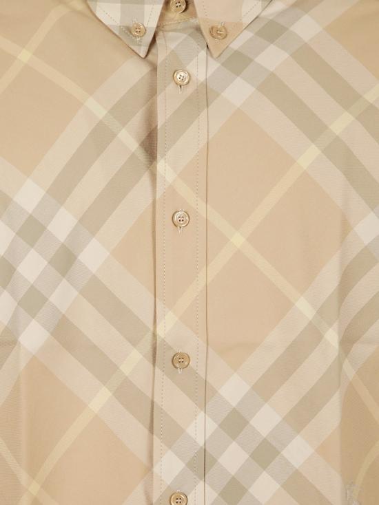  버버리 체크 반팔 셔츠 8082478 B8686 Neutrals - BURBERRY