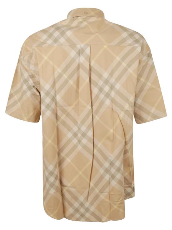  버버리 체크 반팔 셔츠 8082478 B8686 Neutrals - BURBERRY