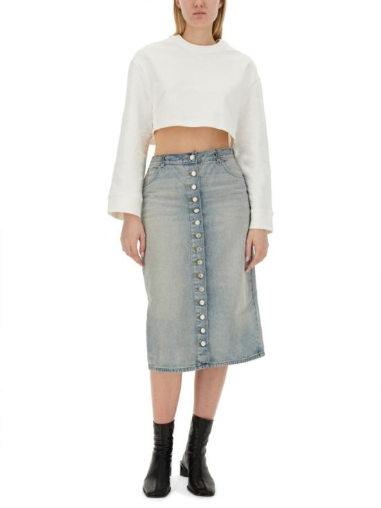  쿠레쥬 긴팔 티셔츠 124JSW009 JS01200001 White - COURREGES