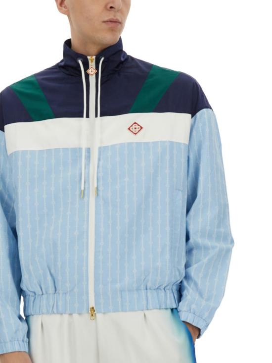 25SS 카사블랑카 자켓 MS25 JK 342 01PINSTRIPE Blue - CASABLANCA