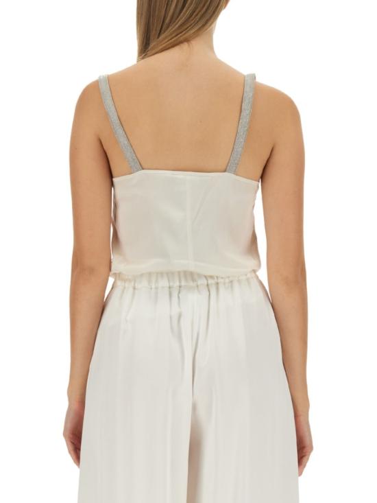  파비아나 필리피 민소매 티셔츠 TPD223F607 D60025 White - FABIANA FILIPPI