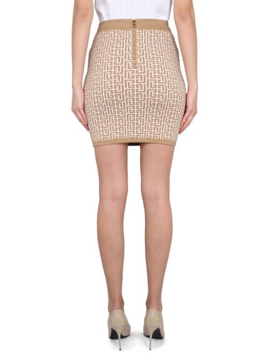  발망 숏 스커트 AF0LB005 KB02GMX Neutrals - BALMAIN