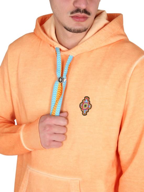  마르셀로 불론 후드 티셔츠 CMBB007 S23FLE0042025 Orange - MARCELO BURLON