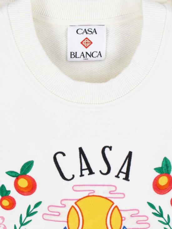 25FW 카사블랑카 긴팔 티셔츠 MPF25 JTP 293 03CASA WAY MOUNTAIN White - CASABLANCA