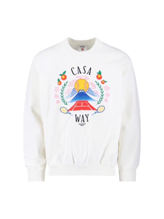 25FW 카사블랑카 긴팔 티셔츠 MPF25 JTP 293 03CASA WAY MOUNTAIN White