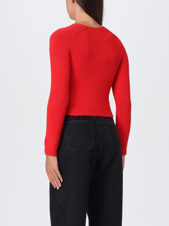 25FW 아크네 스튜디오 크롭 크루넥 스웨터 A60597 AZT Red - ACNE STUDIOS