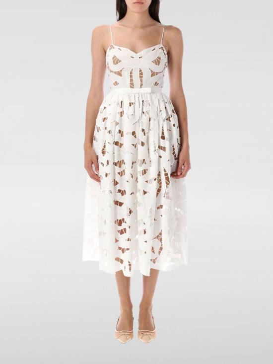 25FW 셀프 포트레이트 롱 원피스 PF25013MW White