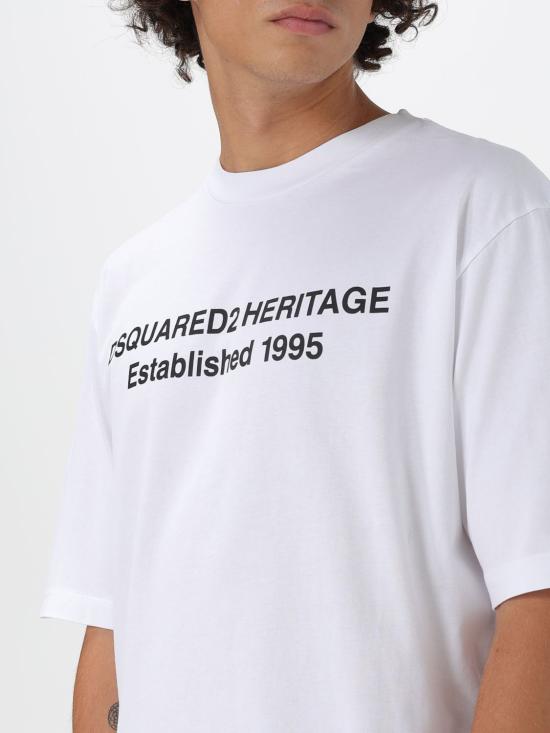 25FW 디스퀘어드2 반팔 티셔츠 S74GD1456D20020 100 White - DSQUARED2