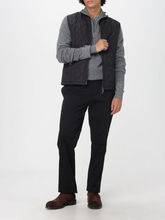 25FW 버버리 캐시미어 블렌드 하프 지퍼 스웨터 8112132 Grey - BURBERRY