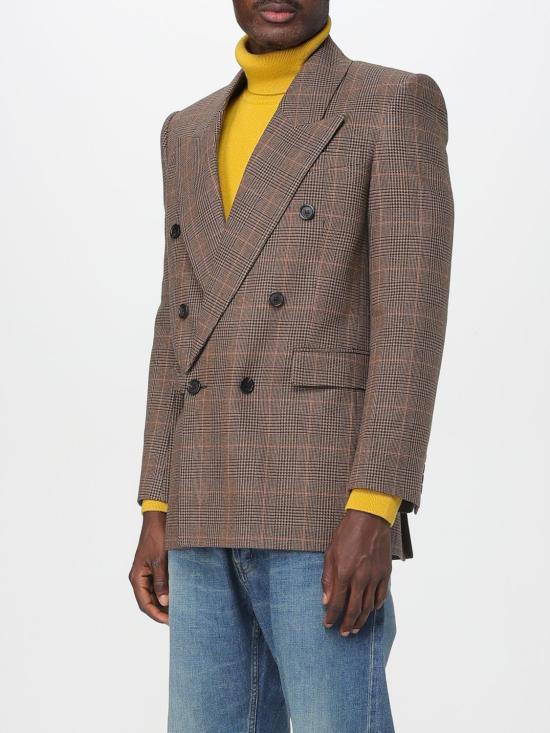 25FW 생로랑 수트 자켓 835102Y3J45 9217 Rust - SAINT LAURENT