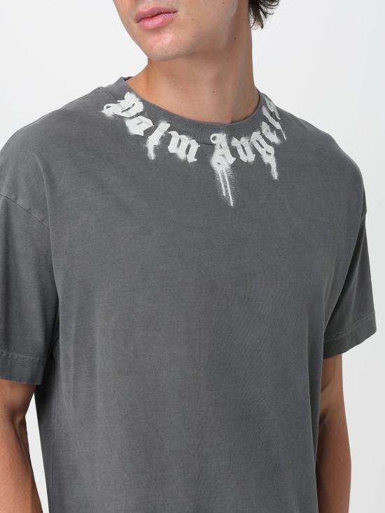 25FW 팜앤젤스 반팔 티셔츠 PMAA109F25JER009 0703 Grey - PALM ANGELS