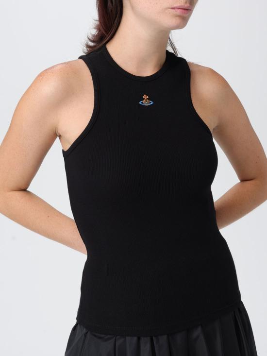 25FW 비비안웨스트우드 반팔 티셔츠 3G01003ZJ009C N401 Black - VIVIENNE WESTWOOD