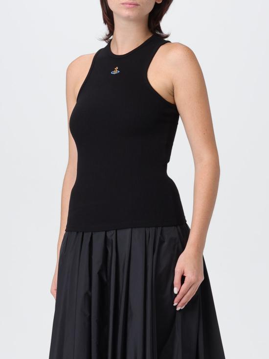 25FW 비비안웨스트우드 반팔 티셔츠 3G01003ZJ009C N401 Black - VIVIENNE WESTWOOD