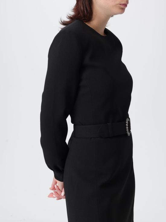 25FW 생로랑 롱 원피스 819619Y012W 1000 Black - SAINT LAURENT