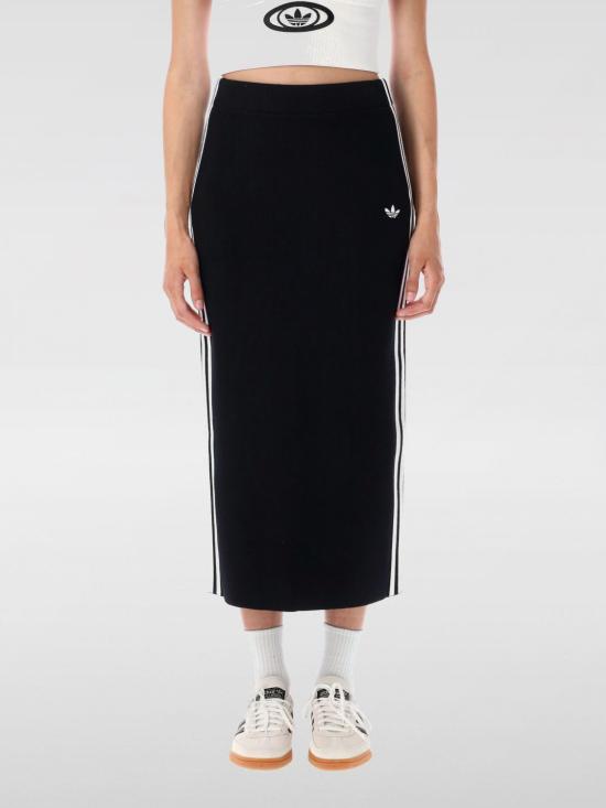 25FW 아디다스 아디컬러 니트 3 스트라이프 스커트 JW2661 Black