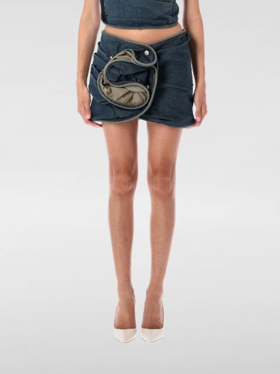 25FW 마그다뷰트림 숏 스커트 311725 VNTG Blue