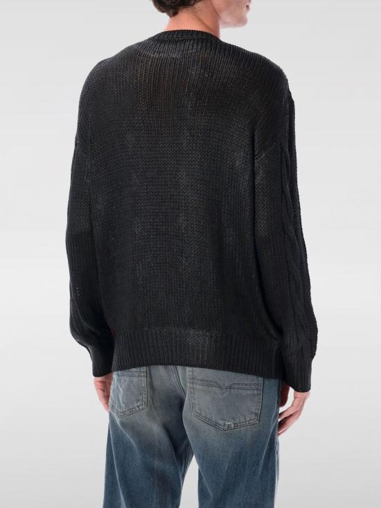 25FW 디젤 K-MICHIU 샤이니 케이블 니트 스웨터 A191870NKCP 9XX Black - DIESEL