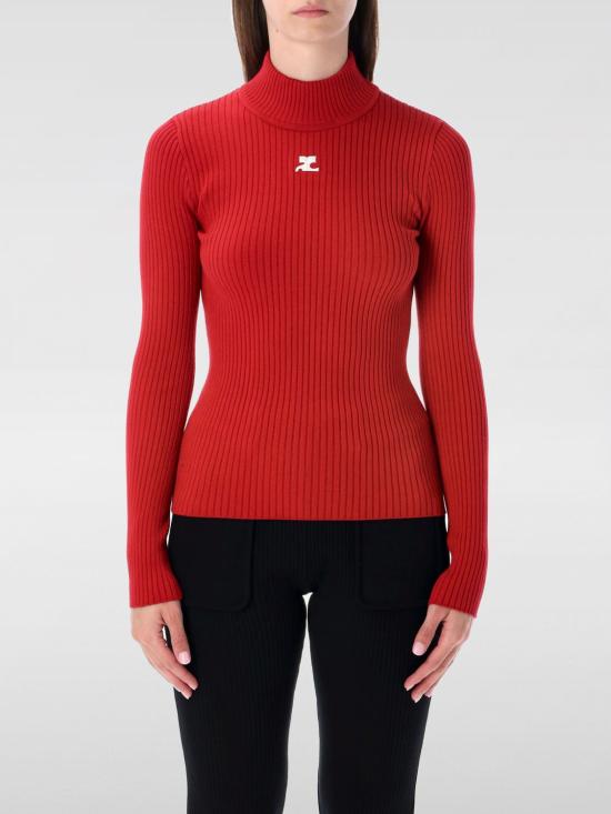 25FW 쿠레쥬 긴팔 티셔츠 PERMPU022FI0001 4034 Red