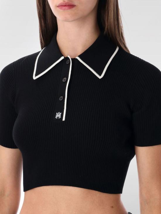 25FW 아미리 폴로 티셔츠 AWKNPO1028 Black - AMIRI