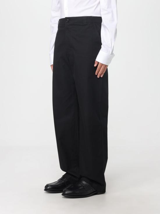 25FW 구찌 웹 디테일 코튼 트윌 팬츠 웹 디테일 코튼 트윌  784049Z7AJV 1000 Black - GUCCI