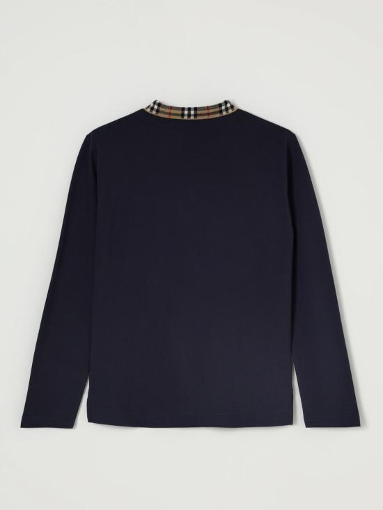 25FW [키즈] 버버리 폴로 셔츠 8113277 C1172 Blue - BURBERRY